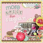 Digital scrapbooking layout by Nikki using Yummy Scrummy kit by lliella designs