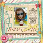 Digital scrapbooking layout by Keely using Yummy Scrummy kit by lliella designs