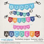 Birthday Puppy Banner Alphas by lliella designs