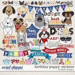 Birthday Puppy Stickers by lliella designs