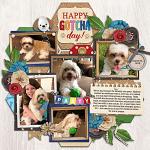 Layout by Jill using Birthday Puppy by lliella designs