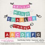 Birthday Kitty Banner Alphas by lliella designs