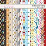 Birthday Kitty Papers by lliella designs