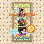 Digital scrapbooking layout by Allie using Hoppin' Easter Kit by lliella designs