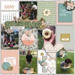 May Calendar by Connection Keeping Digital Scrapbook Layout by KristaLunc