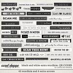Black & White Extra Wordbits: QR Codes Preview by Connection Keeping