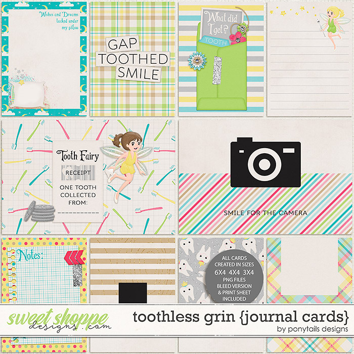 Toothless Grin Journal Cards by Ponytails
