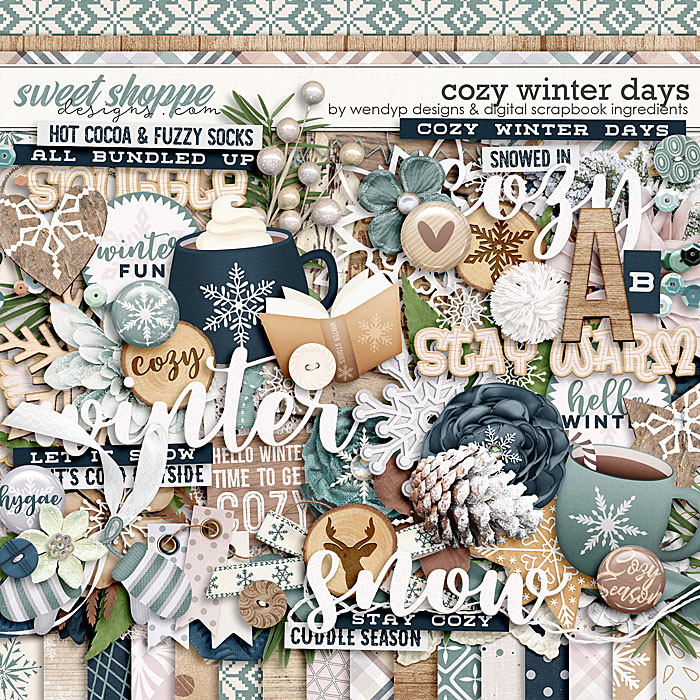 Cozy winter days by Digital Scrapbook Ingredients & WendyP Designs