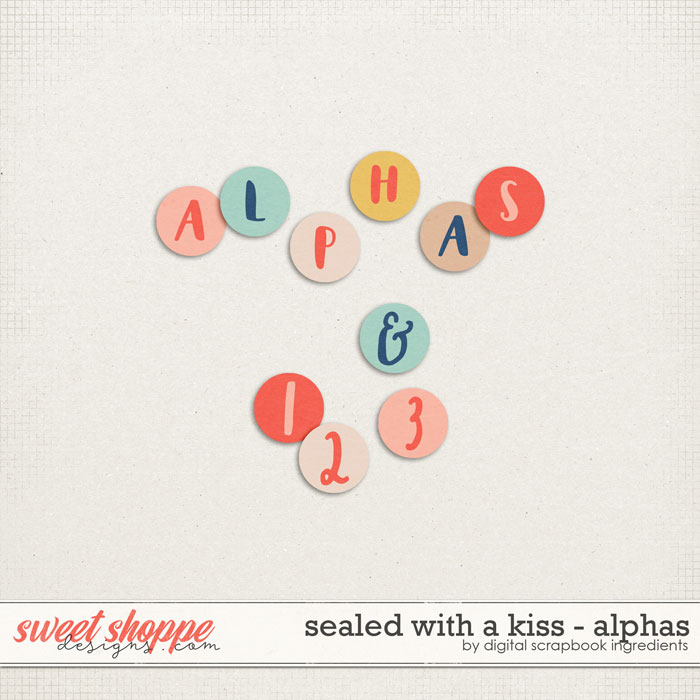 Sealed With A Kiss | Alphas by Digital Scrapbook Ingredients Sealed With A Kiss | Alphas by Digital Scrapbook Ingredients