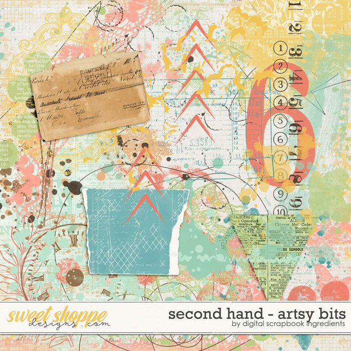 Second Hand | Artsy Bits by Digital Scrapbook Ingredients Second Hand | Artsy Bits by Digital Scrapbook Ingredients