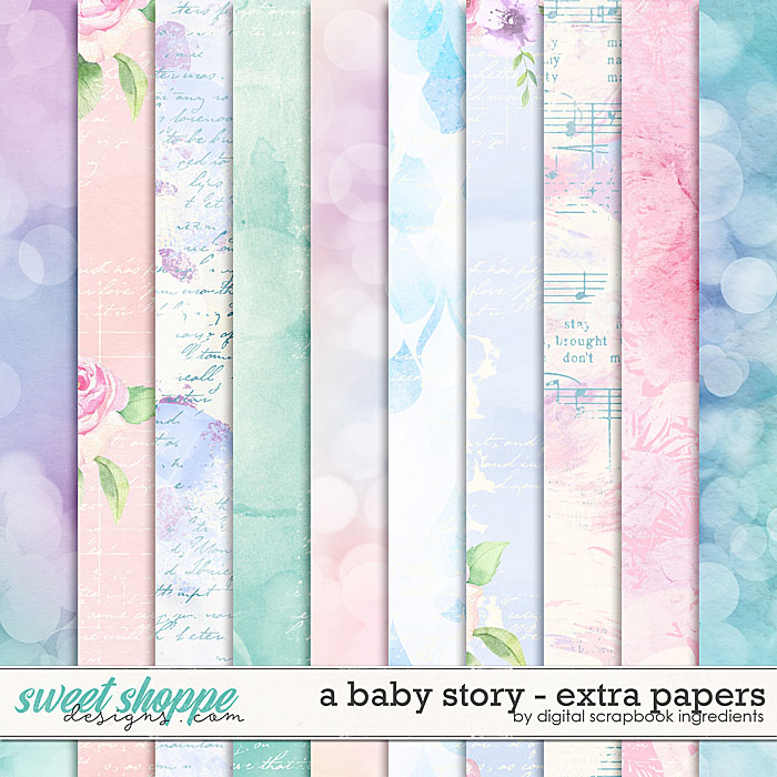 A Baby Story | Extra Papers by Digital Scrapbook Ingredients