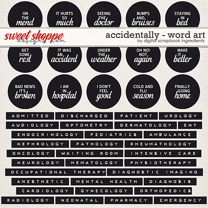 Accidentally | Word Art by Digital Scrapbook Ingredients