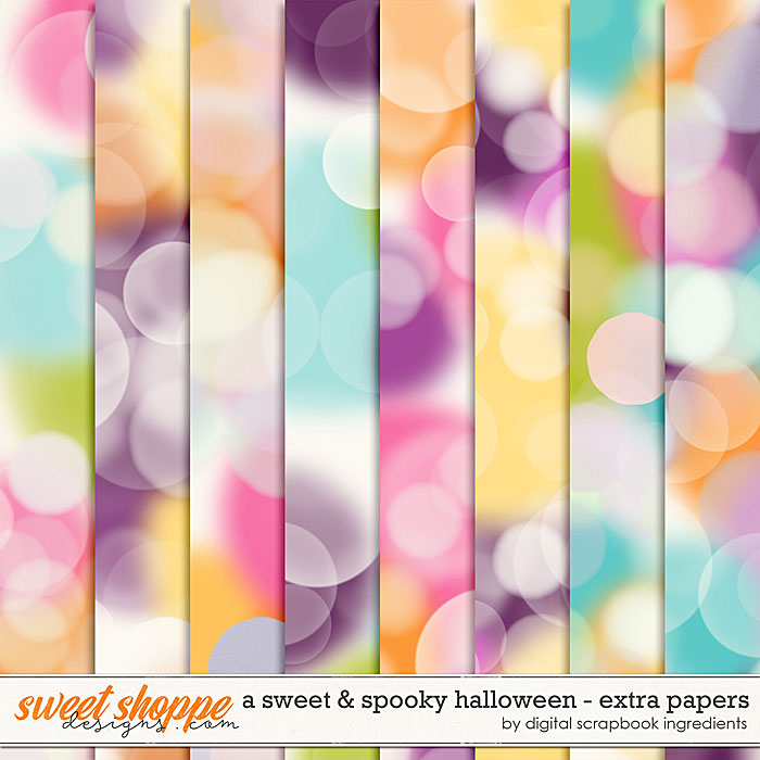 A Sweet and Spooky Halloween | Extra Papers by Digital Scrapbook Ingredients