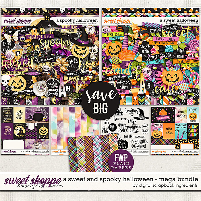 A Sweet and Spooky Halloween Mega Bundle & *FWP* by Digital Scrapbook Ingredients