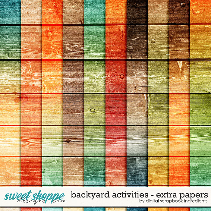 Backyard Activities | Extra Papers by Digital Scrapbook Ingredients
