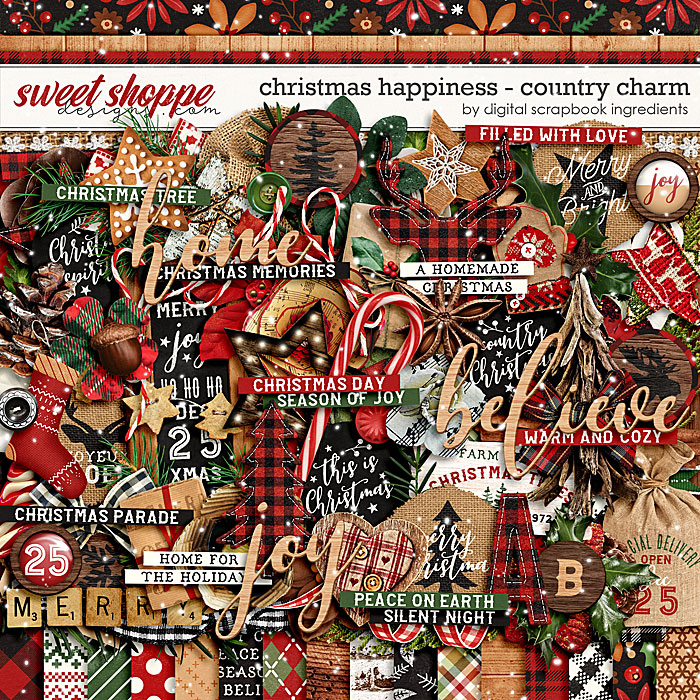 Christmas Happiness : Country Charm by Digital Scrapbook Ingredients