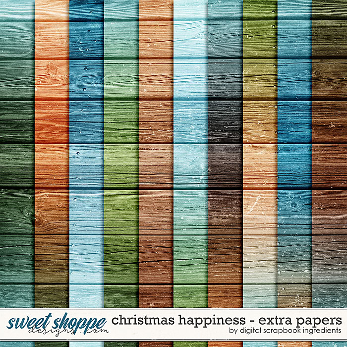 Christmas Happiness | Extra Papers by Digital Scrapbook Ingredients