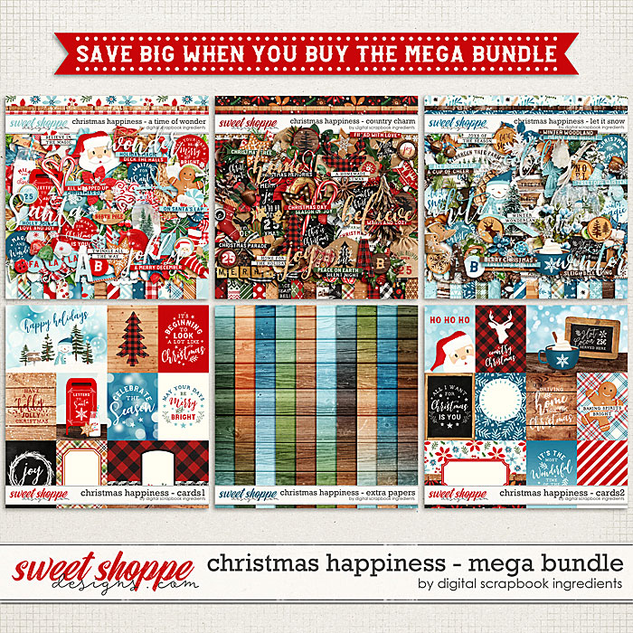 Christmas Happiness Mega Bundle by Digital Scrapbook Ingredients