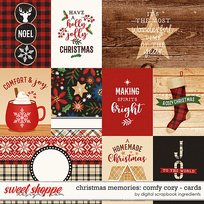 Christmas Memories: Comfy Cozy | Cards by Digital Scrapbook Ingredients Christmas Memories: Comfy Cozy | Cards by Digital Scrapbook Ingredients