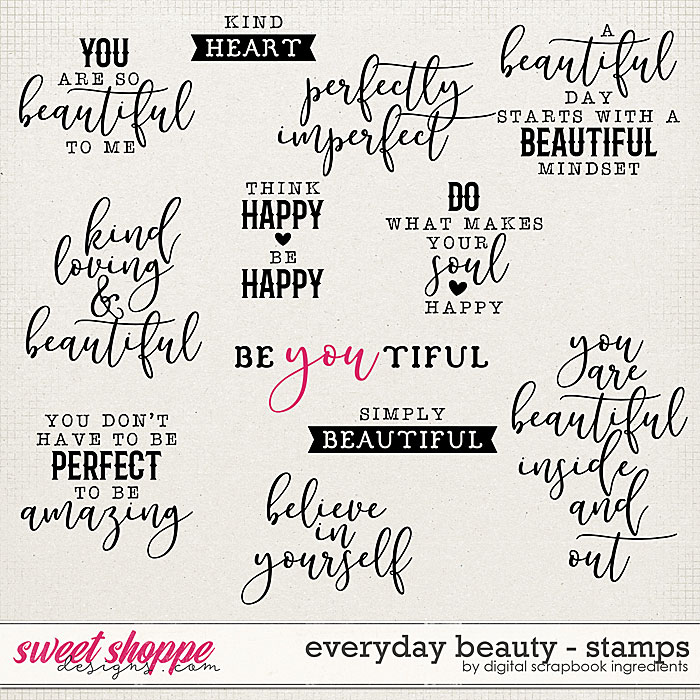 Everyday Beauty | Stamps by Digital Scrapbook Ingredients Everyday Beauty | Stamps by Digital Scrapbook Ingredients