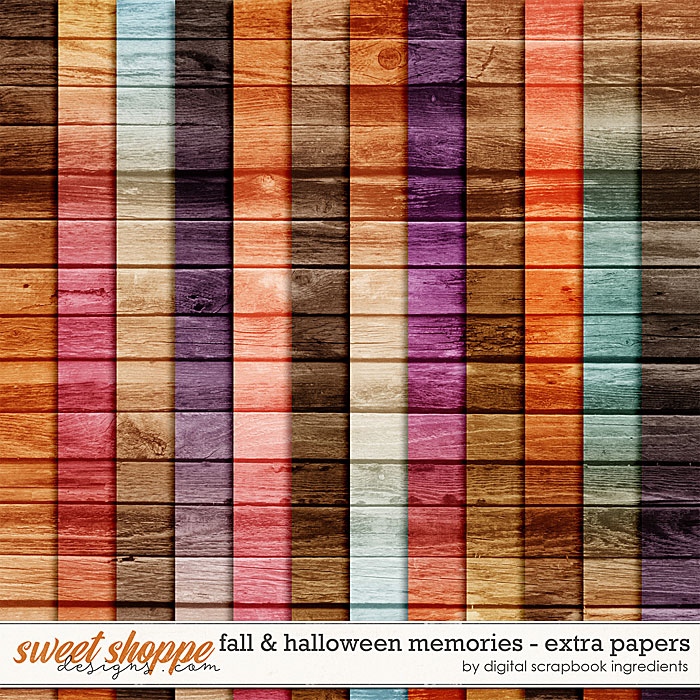 Fall & Halloween Memories | Extra Papers by Digital Scrapbook Ingredients