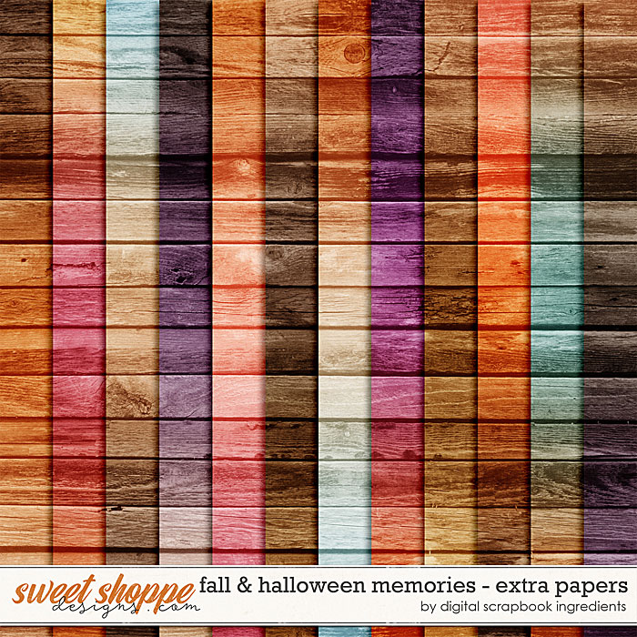 Fall & Halloween Memories | Extra Papers by Digital Scrapbook Ingredients Fall & Halloween Memories | Extra Papers by Digital Scrapbook Ingredients
