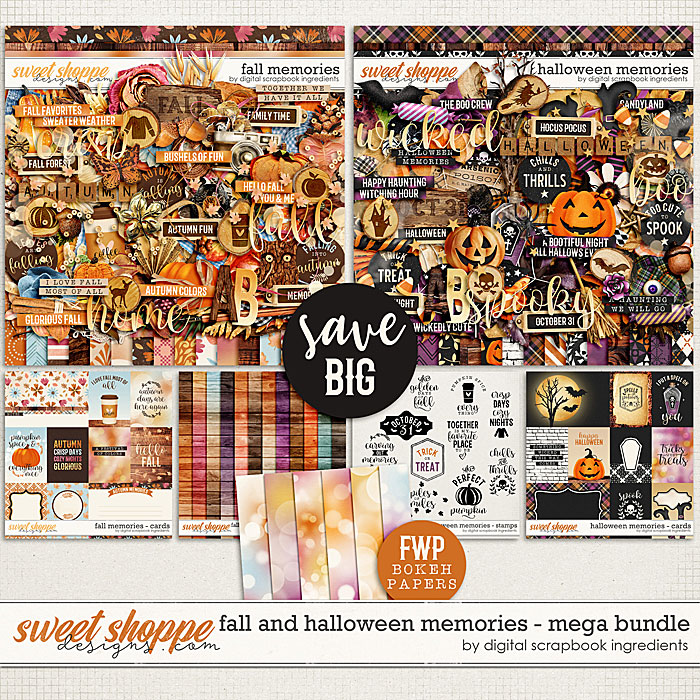 Fall & Halloween Memories Mega Bundle & *FWP* by Digital Scrapbook Ingredients