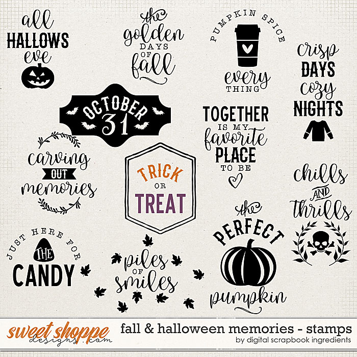 Fall & Halloween Memories | Stamps by Digital Scrapbook Ingredients