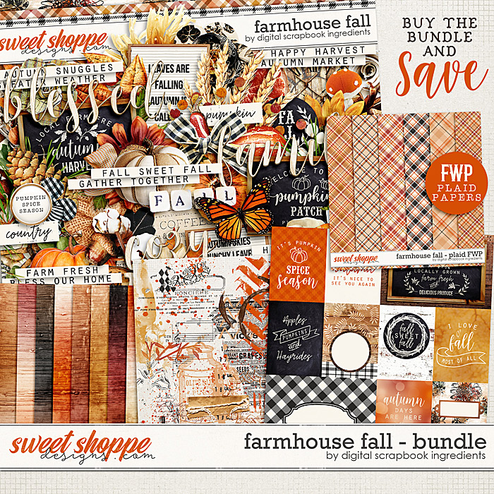 Farmhouse Fall Bundle & *FWP* by Digital Scrapbook Ingredients