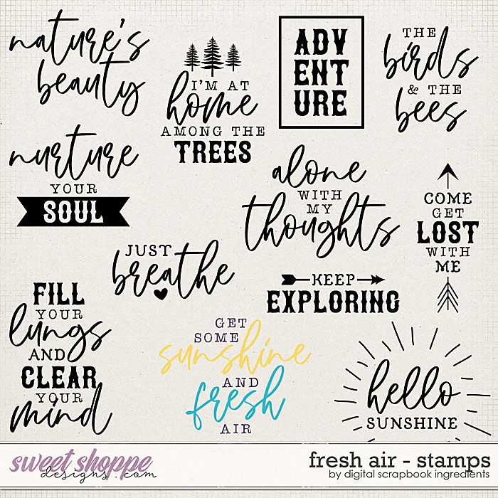 Fresh Air | Stamps by Digital Scrapbook Ingredients Fresh Air | Stamps by Digital Scrapbook Ingredients