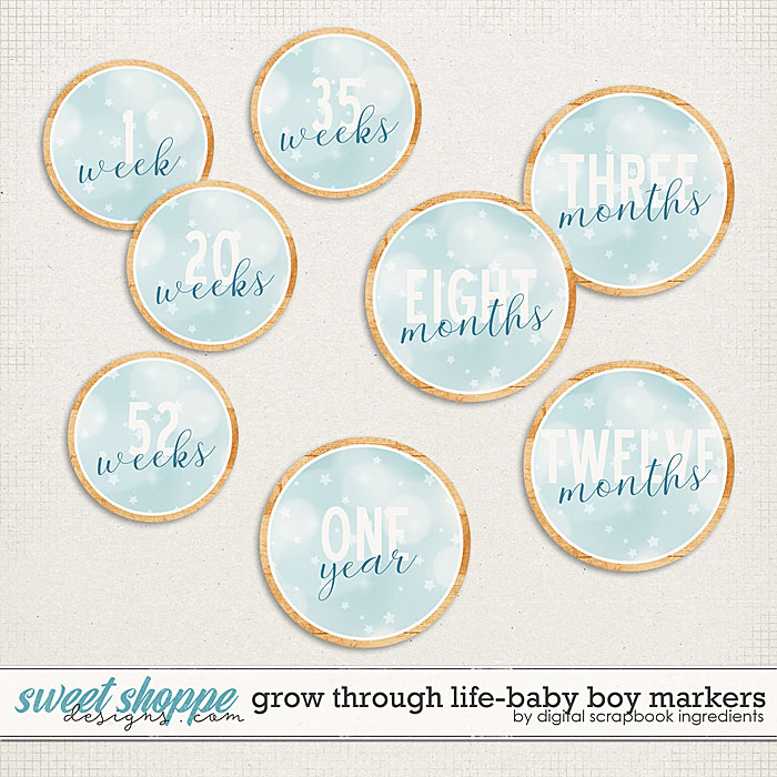 Grow Through Life - Baby Boy | Markers by Digital Scrapbook Ingredients Grow Through Life - Baby Boy | Markers by Digital Scrapbook Ingredients