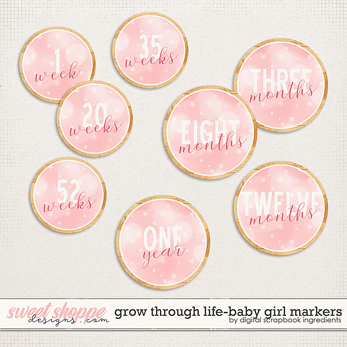 Grow Through Life - Baby Girl | Markers by Digital Scrapbook Ingredients Grow Through Life - Baby Girl | Markers by Digital Scrapbook Ingredients