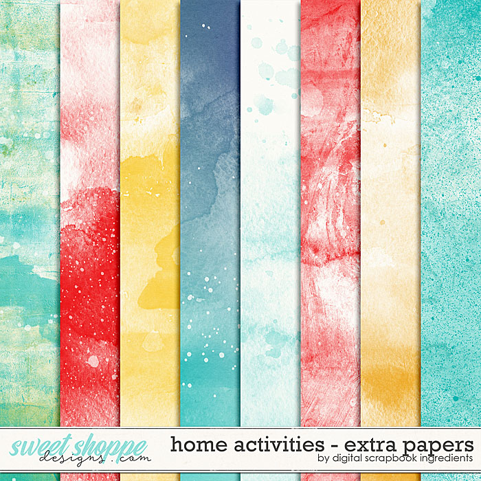 Home Activities | Extra Papers by Digital Scrapbook Ingredients