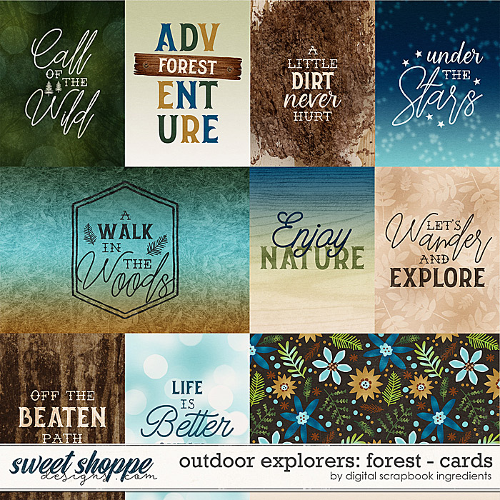 Outdoor Explorers: Forest | Cards by Digital Scrapbook Ingredients