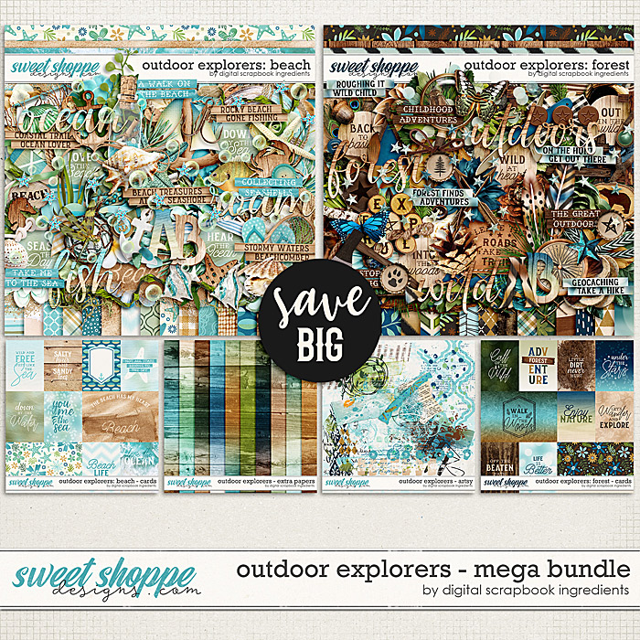 Outdoor Explorers Mega Bundle by Digital Scrapbook Ingredients