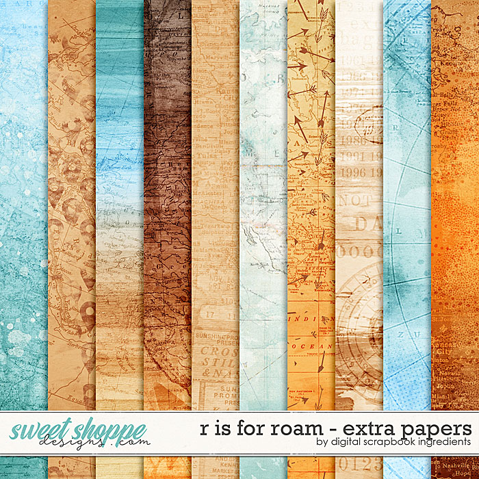 R is for Roam | Extra Papers by Digital Scrapbook Ingredients