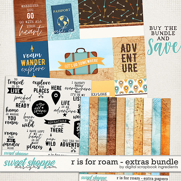 R is for Roam | Extras Bundle by Digital Scrapbook Ingredients