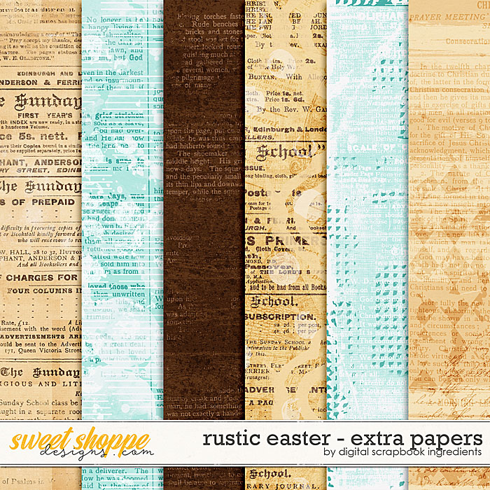 Rustic Easter | Extra Papers by Digital Scrapbook Ingredients