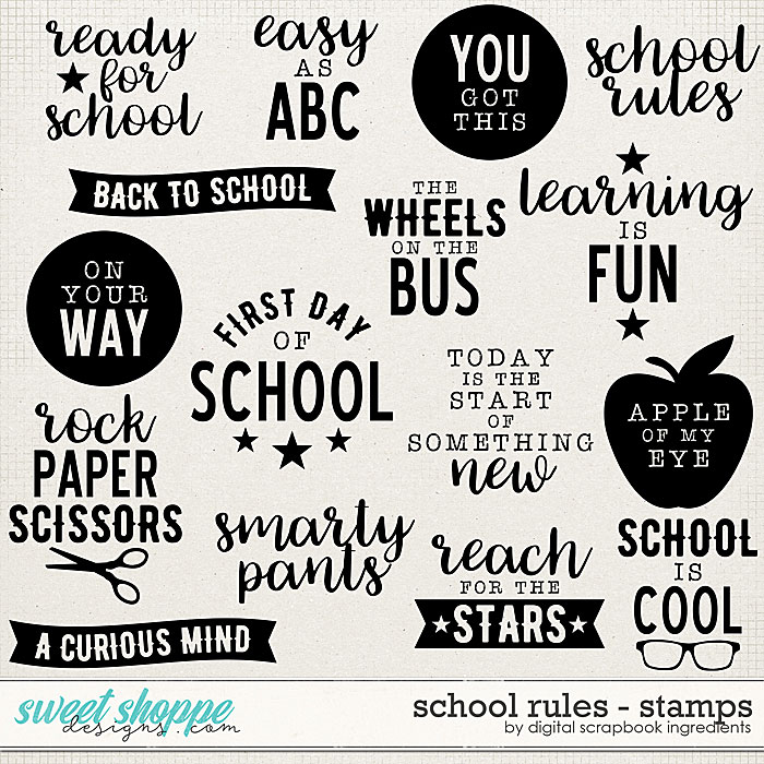 School Rules | Stamps by Digital Scrapbook Ingredients