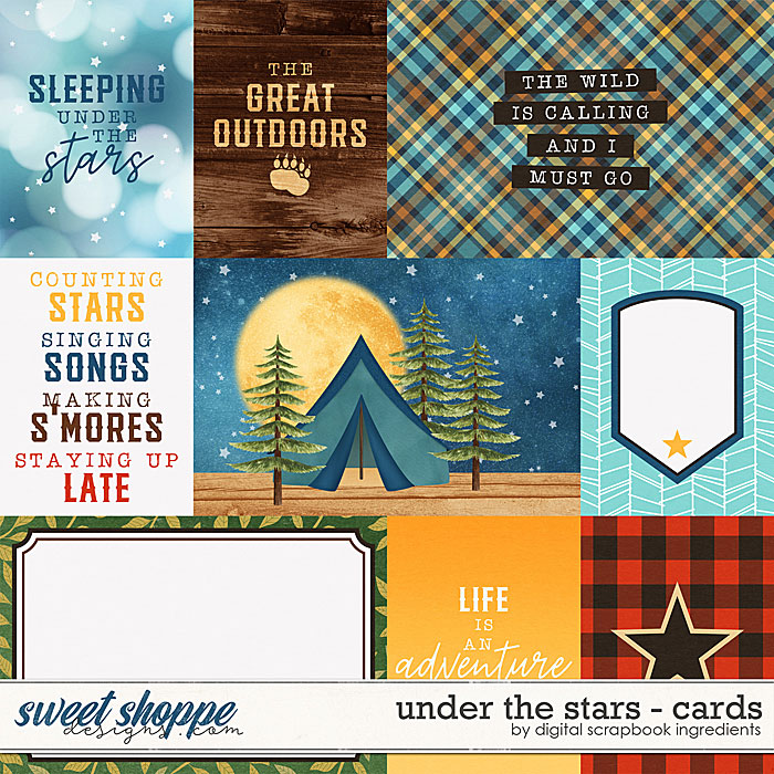 Under The Stars | Cards by Digital Scrapbook Ingredients Under The Stars | Cards by Digital Scrapbook Ingredients