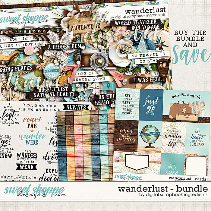 Wanderlust Bundle by Digital Scrapbook Ingredients