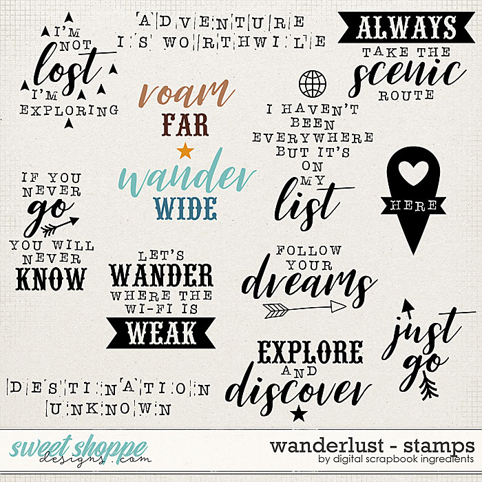 Wanderlust | Stamps by Digital Scrapbook Ingredients