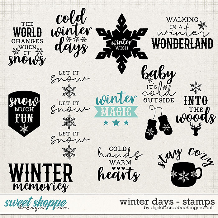 Winter Days | Stamps by Digital Scrapbook Ingredients