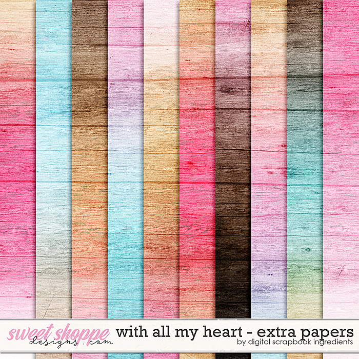 With All My Heart | Extra Papers by Digital Scrapbook Ingredients With All My Heart | Extra Papers by Digital Scrapbook Ingredients