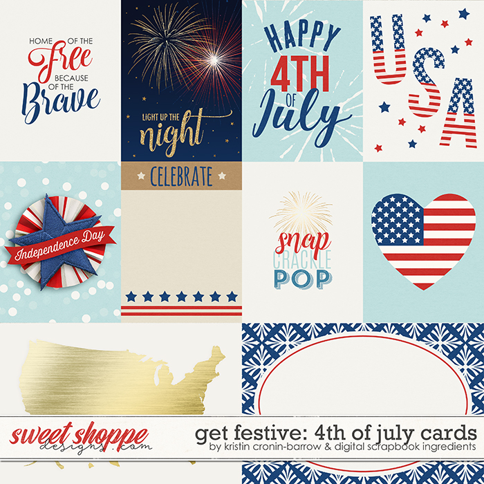 Get Festive: 4th Of July | Cards by Kristin Cronin-Barrow & Digital Scrapbook Ingredients Get Festive: 4th Of July | Cards by Kristin Cronin-Barrow & Digital Scrapbook Ingredients