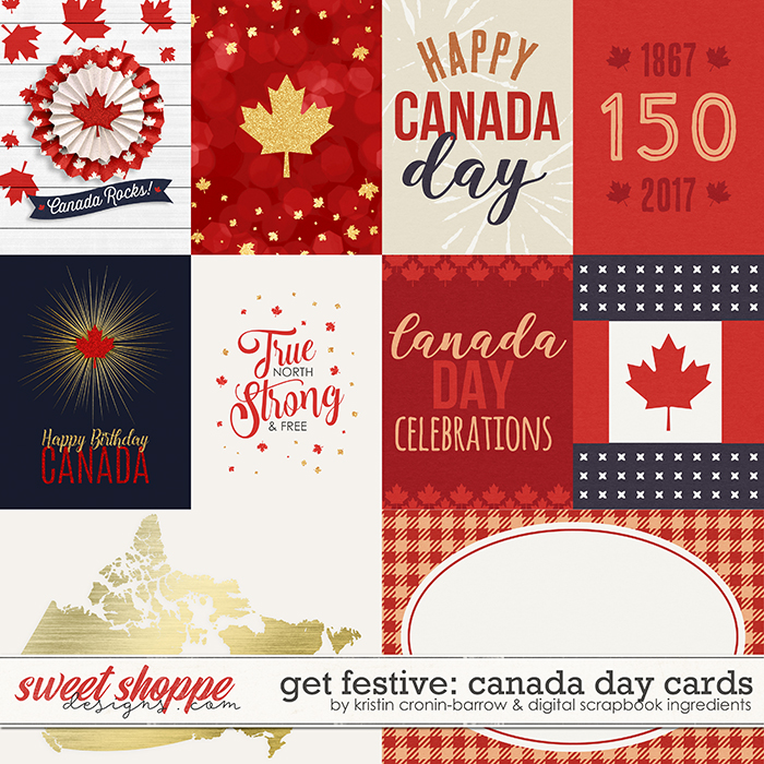 Get Festive: Canada Day | Cards by Kristin Cronin-Barrow & Digital Scrapbook Ingredients Get Festive: Canada Day | Cards by Kristin Cronin-Barrow & Digital Scrapbook Ingredients