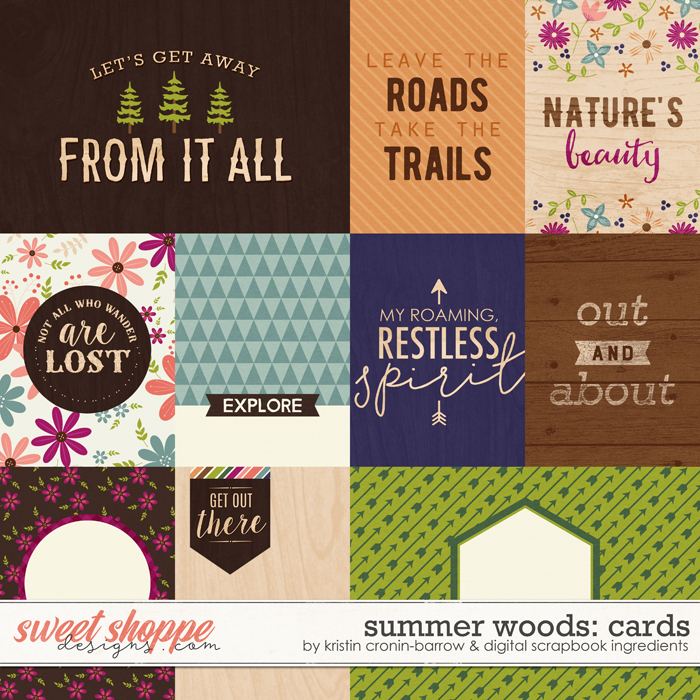 Summer Woods: Cards by Kristin Cronin-Barrow and Digital Scrapbook Ingredients Summer Woods: Cards by Kristin Cronin-Barrow and Digital Scrapbook Ingredients