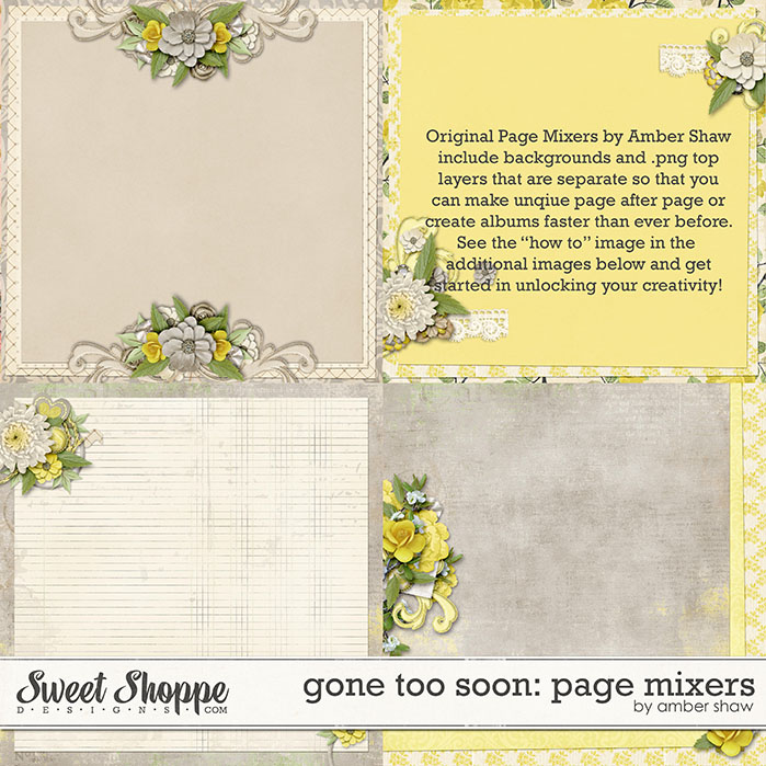 Gone Too Soon: Page Mixers by Amber Shaw Gone Too Soon: Page Mixers by Amber Shaw