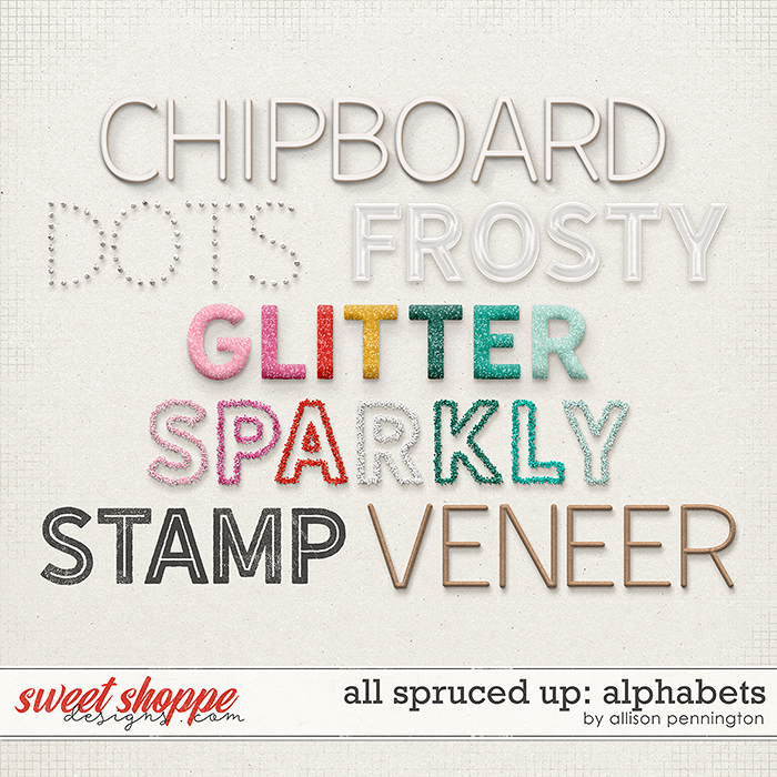All Spruced Up: Alphabets by Allison Pennington All Spruced Up: Alphabets by Allison Pennington