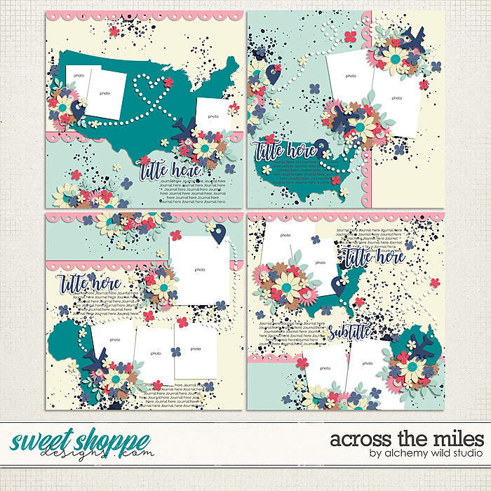 Across the Miles Layered Templates 